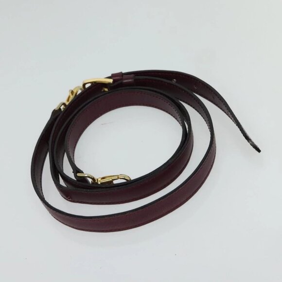 CELINE Circle Hand Bag Leather 2way Purple Gold Auth 124785 - Picture 10 of 16